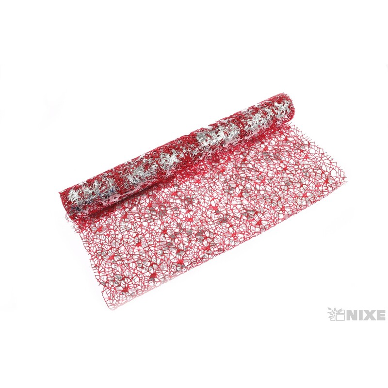 ROLE SPIDER CRUDE 48cmx5yd*ČERVENÁ+STŘÍBRNÁ