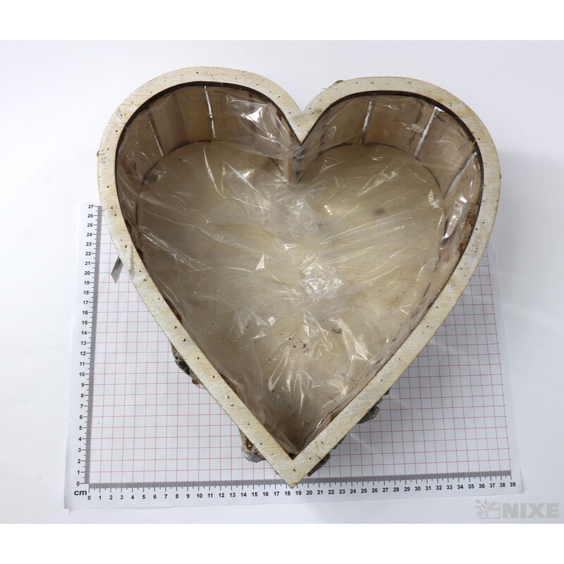 OBAL SRDCE D 33x10cm*BÍLÁ