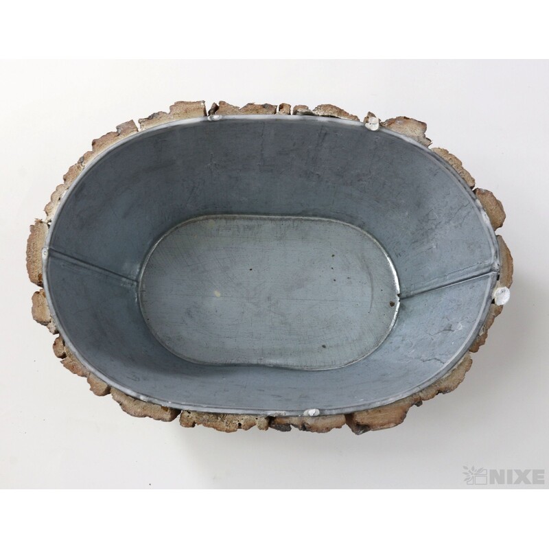 PLECHOVÝ OBAL S KŮROU 19x10cm*