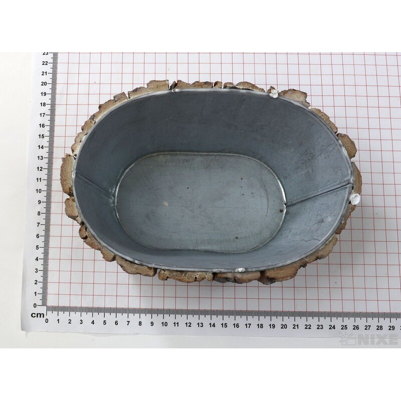 PLECHOVÝ OBAL S KŮROU 19x10cm*