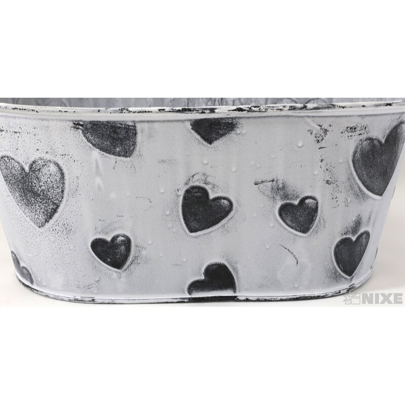 PLECHOVÝ OBAL OVÁL 23x10cm*BÍLÁ