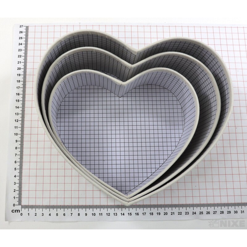 KRABICE SRDCE 22x10cm 19x8 17x7*KRÉMOVÁ