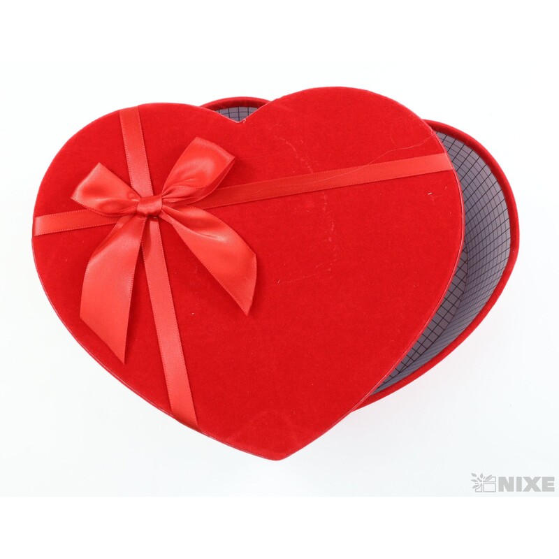 KRABICE SRDCE 22x10cm 19x8 17x7*ČERVENÁ