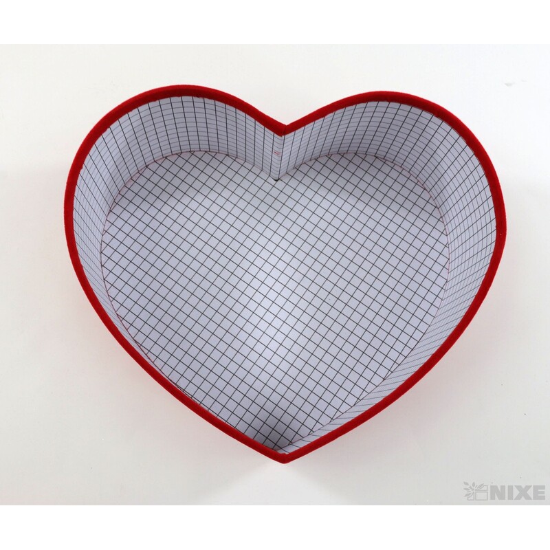 KRABICE SRDCE 22x10cm 19x8 17x7*ČERVENÁ