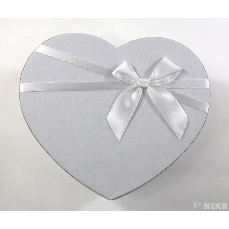 KRABICE SRDCE 22x10cm 19x8 17x7*BÍLÁ