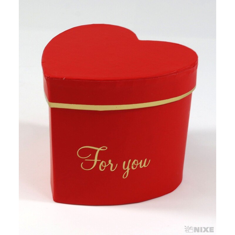 KRABICE SRDCE 6ks 9x8cm*ČERVENÁ