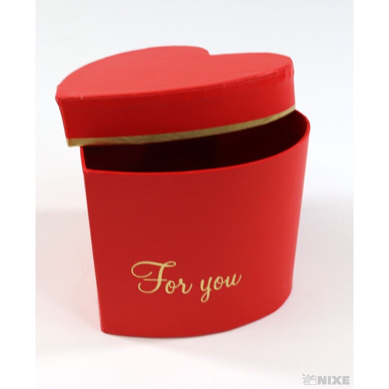 KRABICE SRDCE 6ks 9x8cm*ČERVENÁ