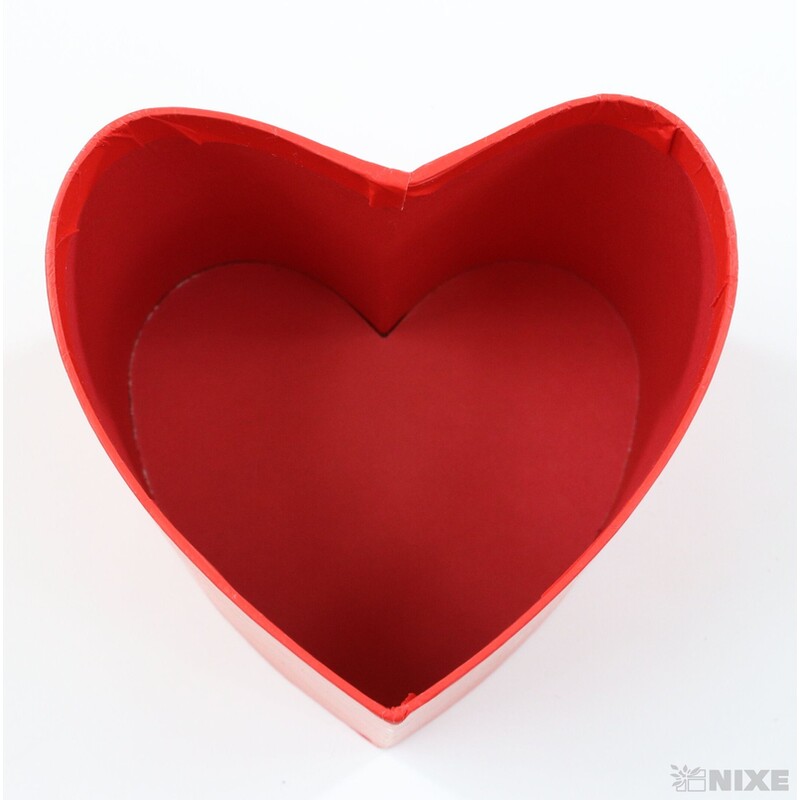 KRABICE SRDCE 6ks 9x8cm*ČERVENÁ