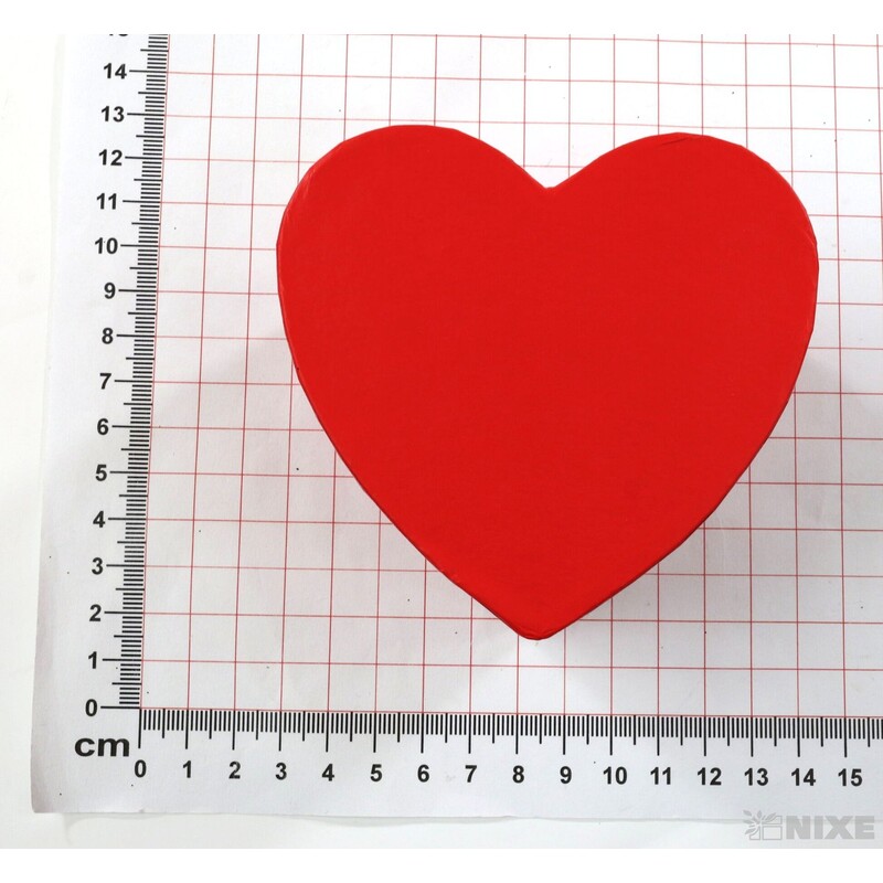 KRABICE SRDCE 6ks 9x8cm*ČERVENÁ