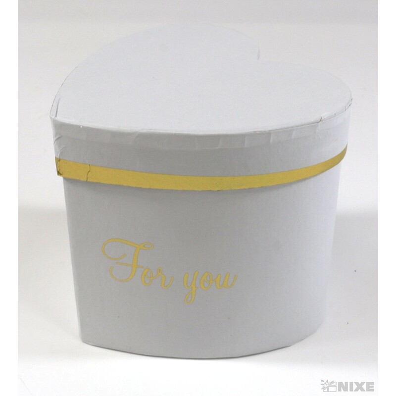 KRABICE SRDCE 6ks 9x8cm*BÍLÁ