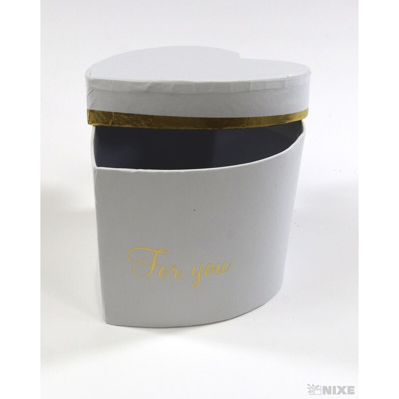 KRABICE SRDCE 6ks 9x8cm*BÍLÁ