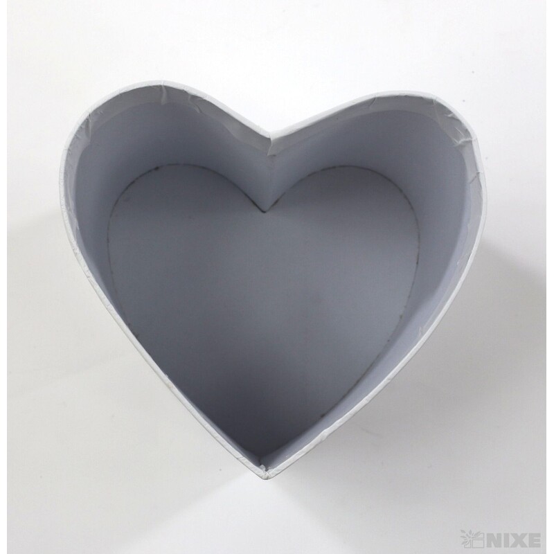 KRABICE SRDCE 6ks 9x8cm*BÍLÁ