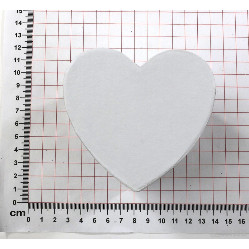 KRABICE SRDCE 6ks 9x8cm*BÍLÁ