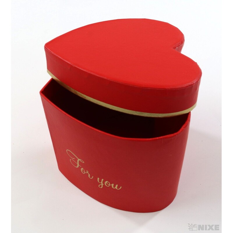 KRABICE SRDCE 6ks 9x8cm*MIX BAREV