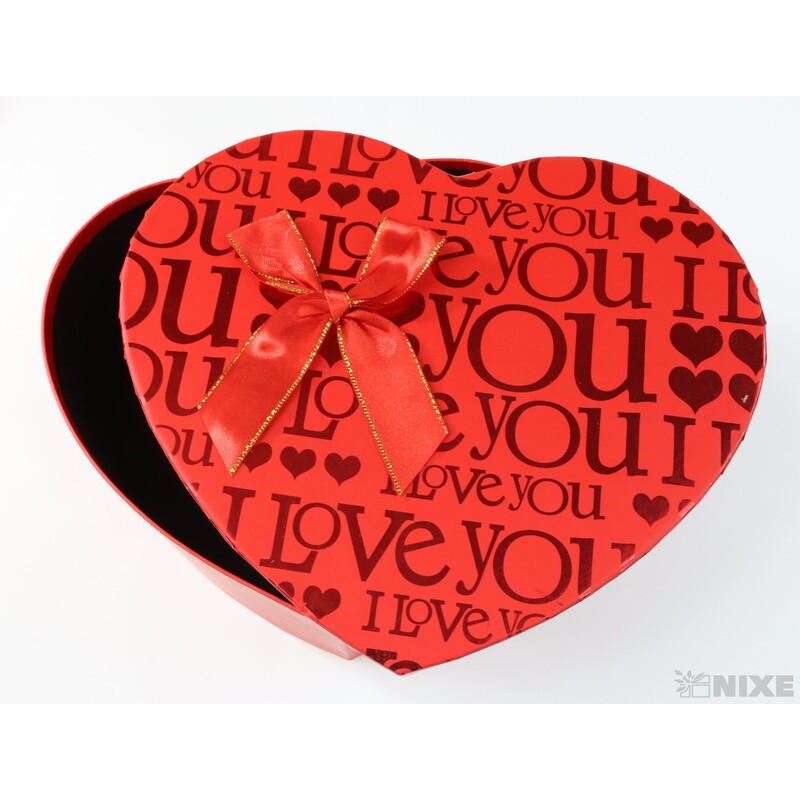 KRABICE SRDCE 23x13cm 20x11 19x10*ČERVENÁ