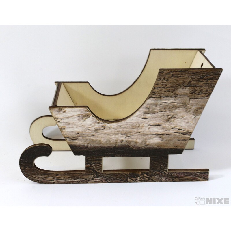 SÁŇKY DŘEVO 15x9,5cm*PŘÍRODNÍ