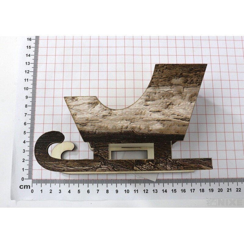 SÁŇKY DŘEVO 15x9,5cm*PŘÍRODNÍ