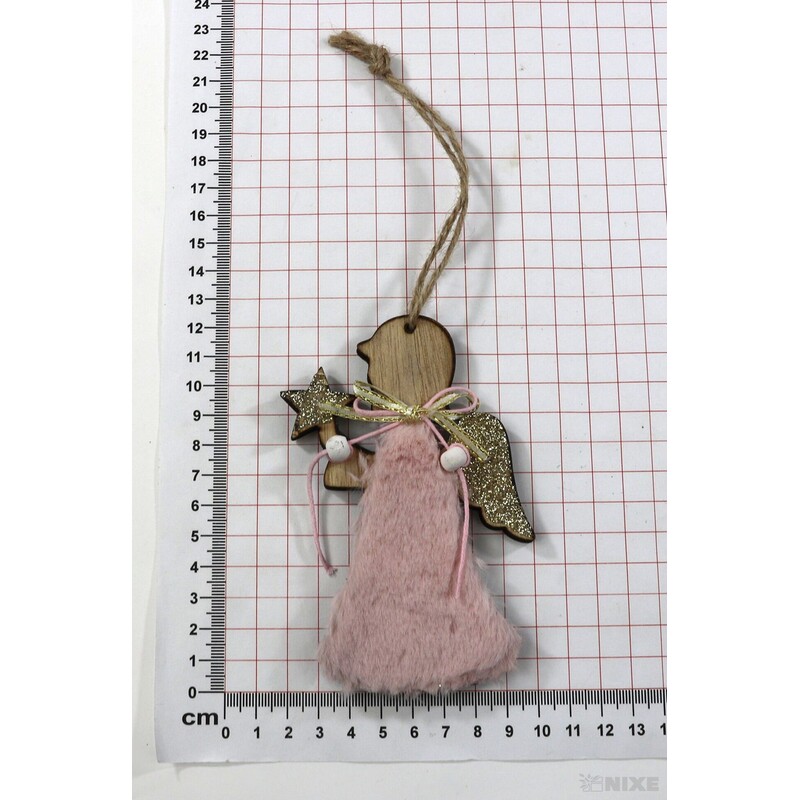 ZÁVĚS ANDĚL 12cm*RŮŽOVÁ