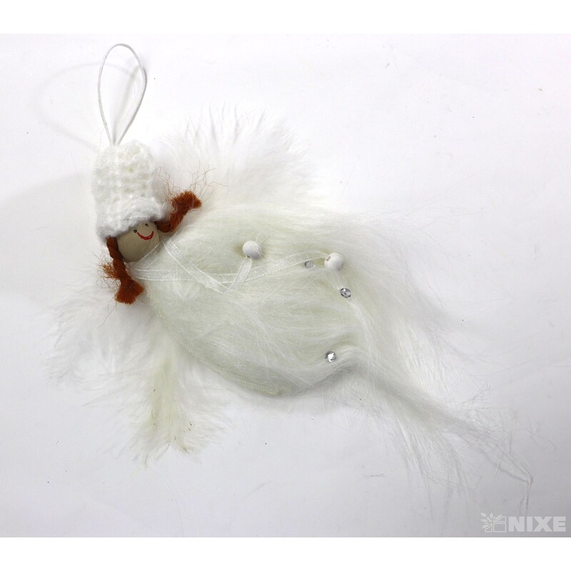 ZÁVĚS ANDĚL 13cm*BÍLÁ