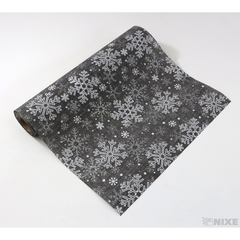 ROLE LÁTKA VÁNOCE 28cmx2,6m*ŠEDÁ