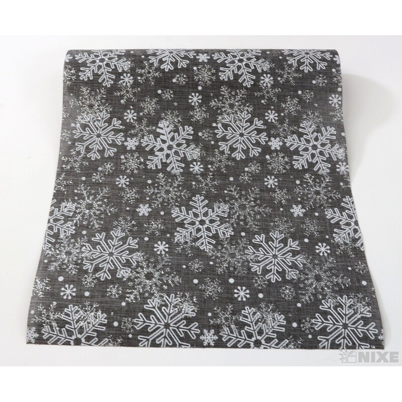 ROLE LÁTKA VÁNOCE 28cmx2,6m*ŠEDÁ