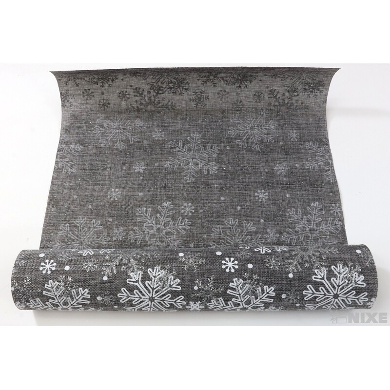 ROLE LÁTKA VÁNOCE 28cmx2,6m*ŠEDÁ