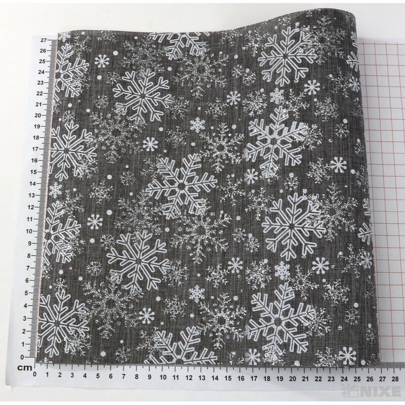 ROLE LÁTKA VÁNOCE 28cmx2,6m*ŠEDÁ