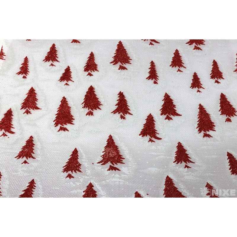 ROLE JUTA VÁNOCE 36cmx3yd*BÍLÁ+ČERVENÁ