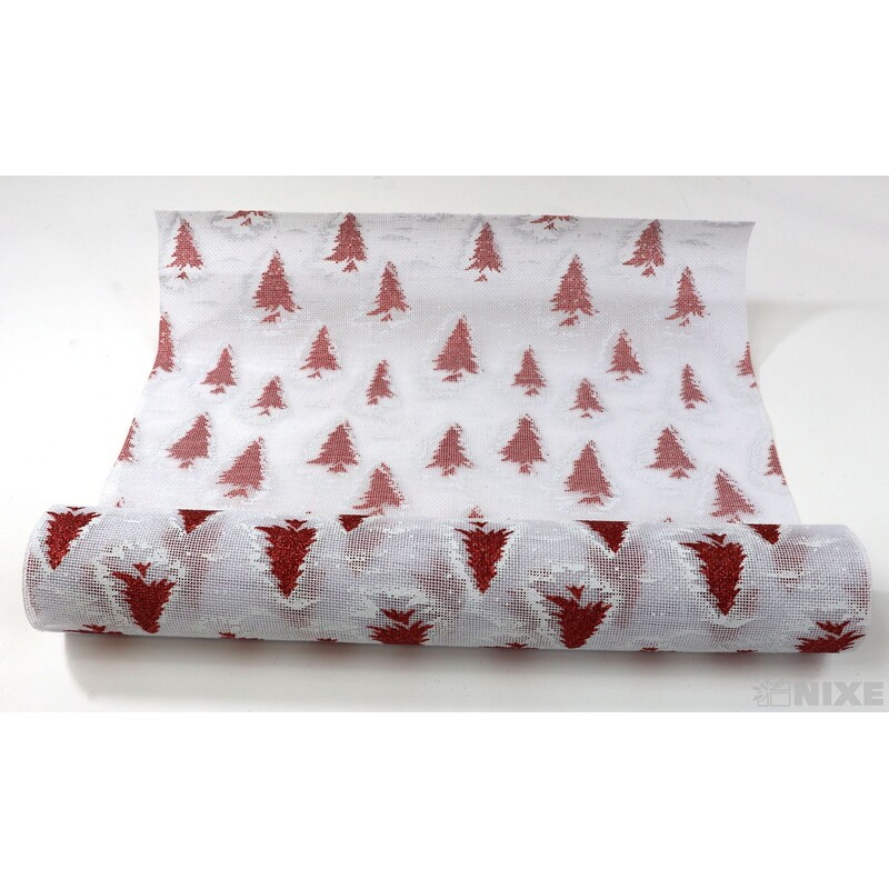 ROLE JUTA VÁNOCE 36cmx3yd*BÍLÁ+ČERVENÁ