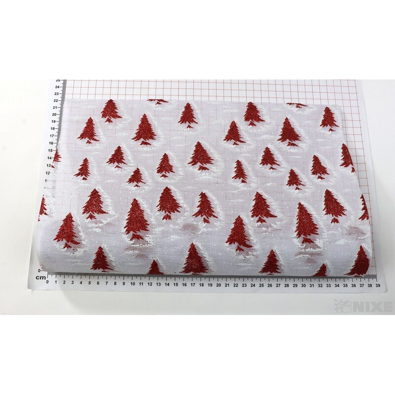 ROLE JUTA VÁNOCE 36cmx3yd*BÍLÁ+ČERVENÁ