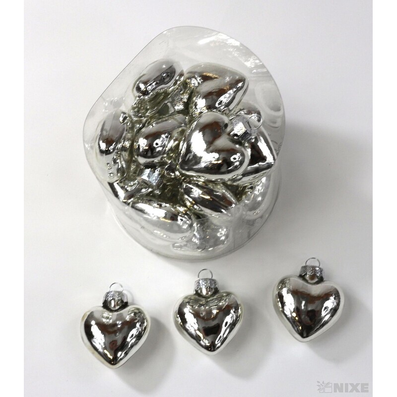 ZÁVĚS SRDCE 4,5cm 20ks*STŘÍBRNÁ