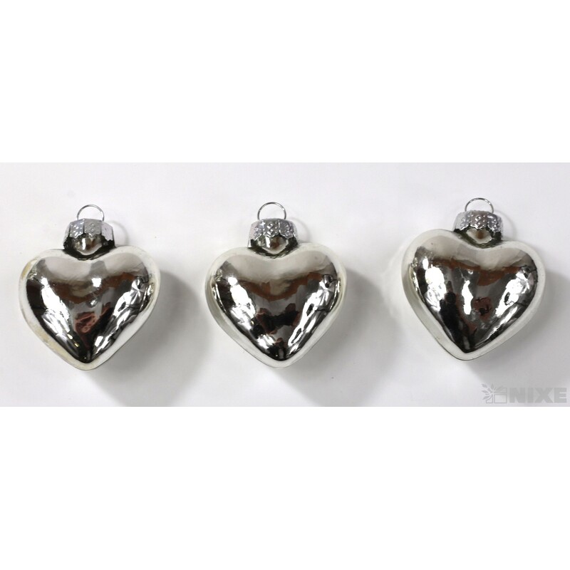 ZÁVĚS SRDCE 4,5cm 20ks*STŘÍBRNÁ