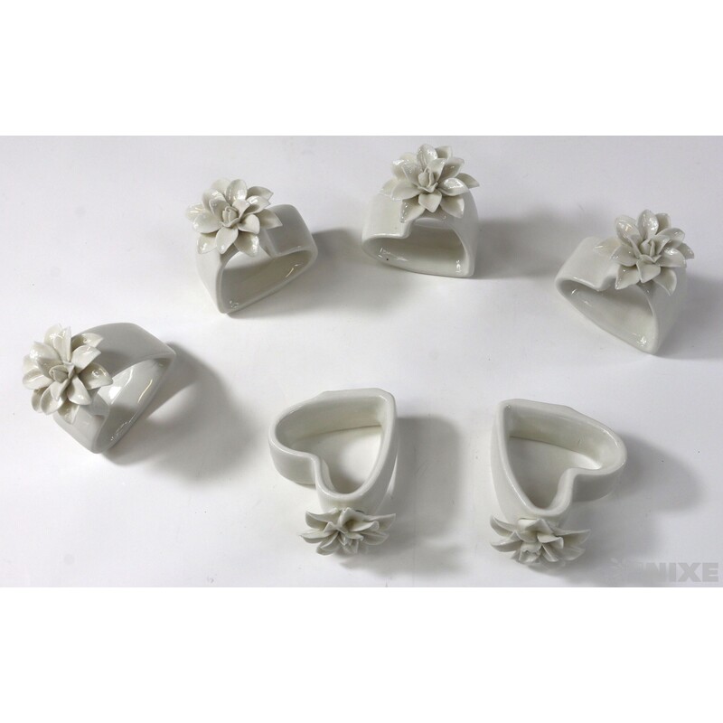 STOJAN NA UBROUSKY 6ks 6,5x4,8cm*BÍLÁ