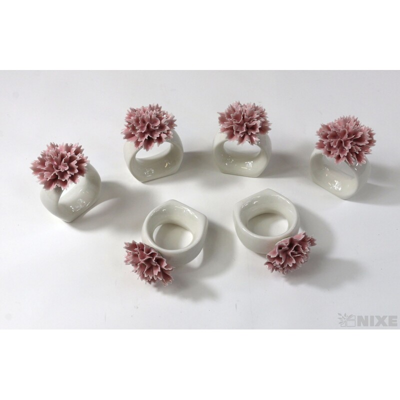 STOJAN NA UBROUSKY 6ks 6,5x4,8cm*RŮŽOVÁ