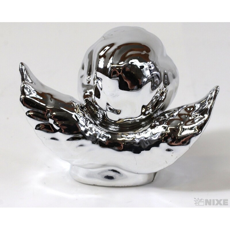 ANDĚL KERAMIKA 6x7cm*STŘÍBRNÁ