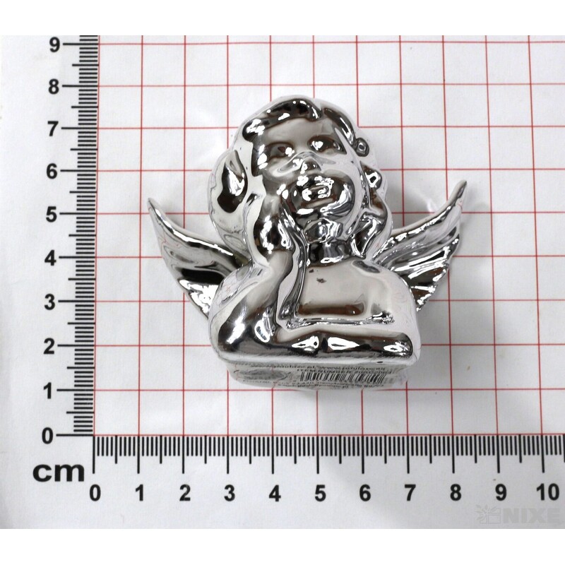 ANDĚL KERAMIKA 6x7cm*STŘÍBRNÁ