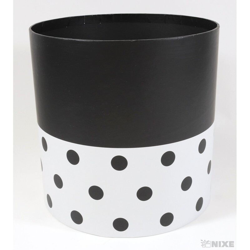 KVĚTINOVÝ BOX 3ks pr. 18x18cm 16x17 14x14*BÍLÁ+ČERNÁ