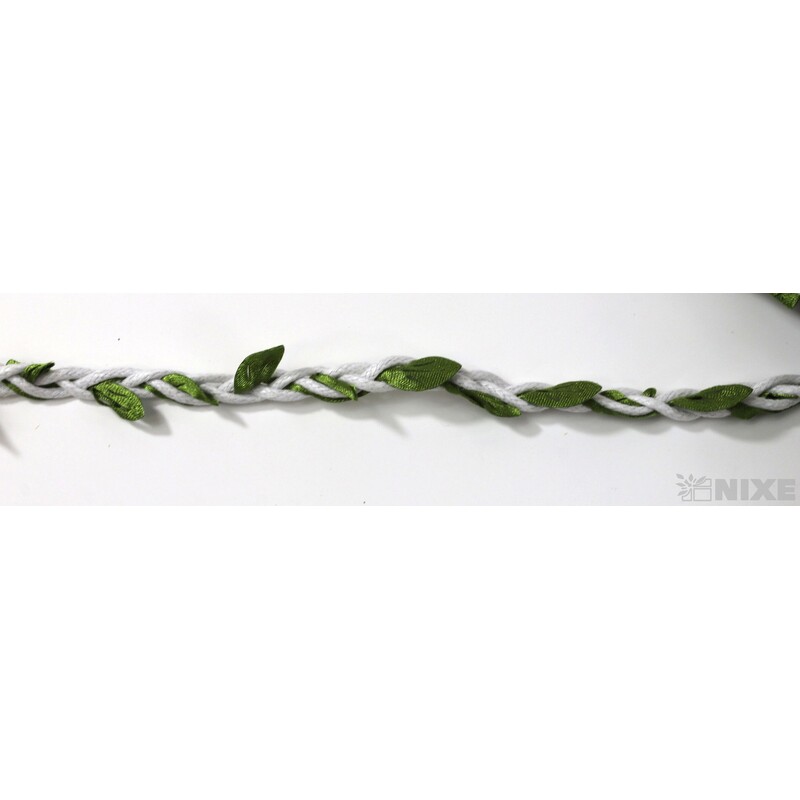 ŠŇŮRKA 8mmx10yd*BÍLÁ+ZELENÁ