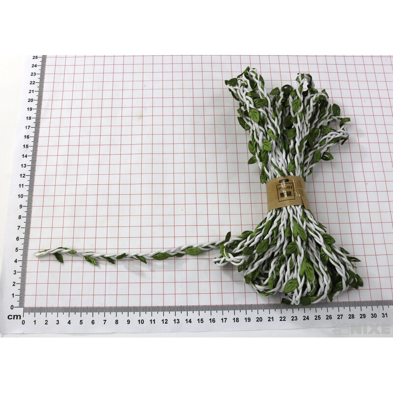 ŠŇŮRKA 8mmx10yd*BÍLÁ+ZELENÁ