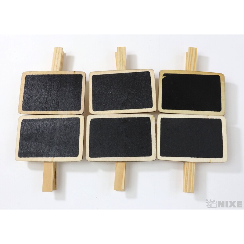 KOLÍČEK TABULE 6,5x5cm 6ks*ČERNÁ