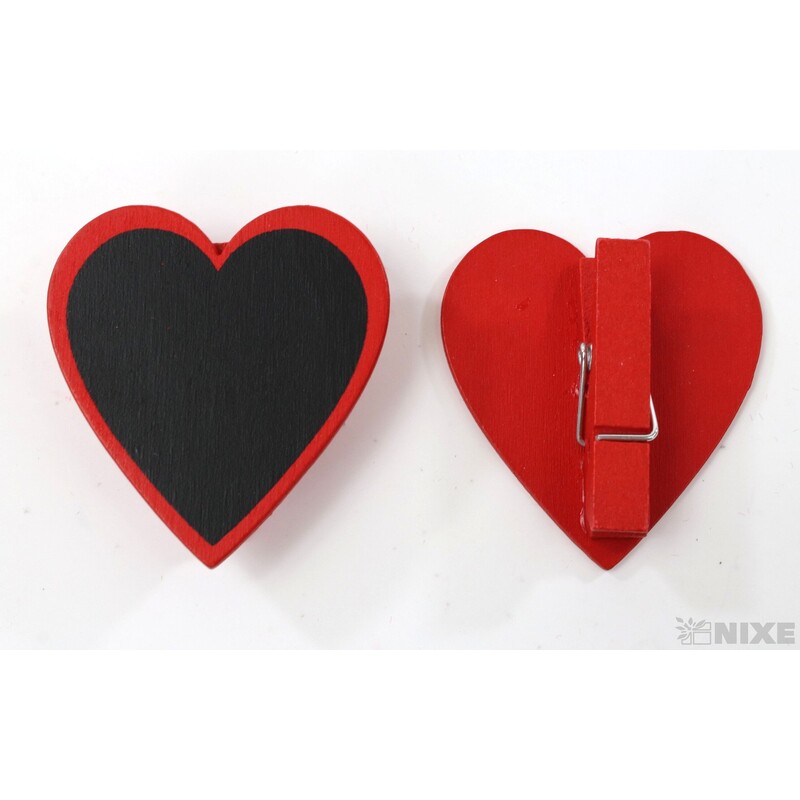 KOLÍČEK SRDCE 4x4cm 6ks*MIX BAREV