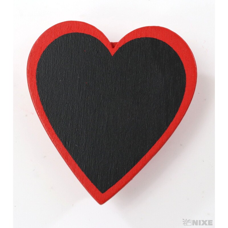 KOLÍČEK SRDCE 4x4cm 6ks*MIX BAREV