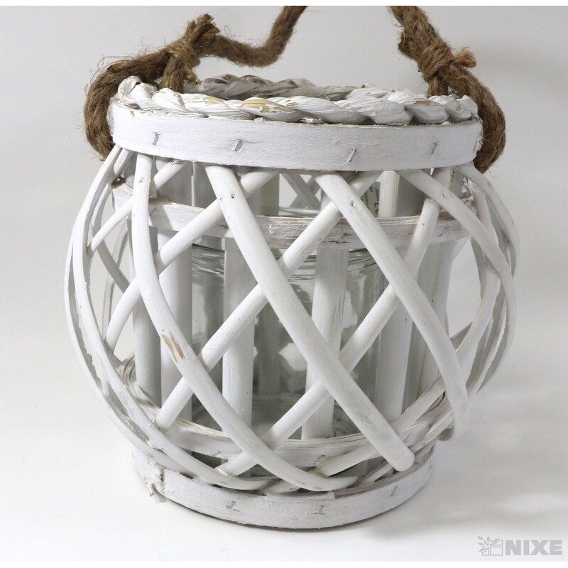 LUCERNA KULATÁ 12x16cm*BÍLÁ