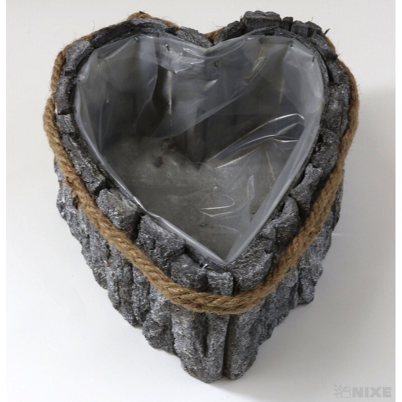 OBAL SRDCE 19x10cm*ŠEDÁ