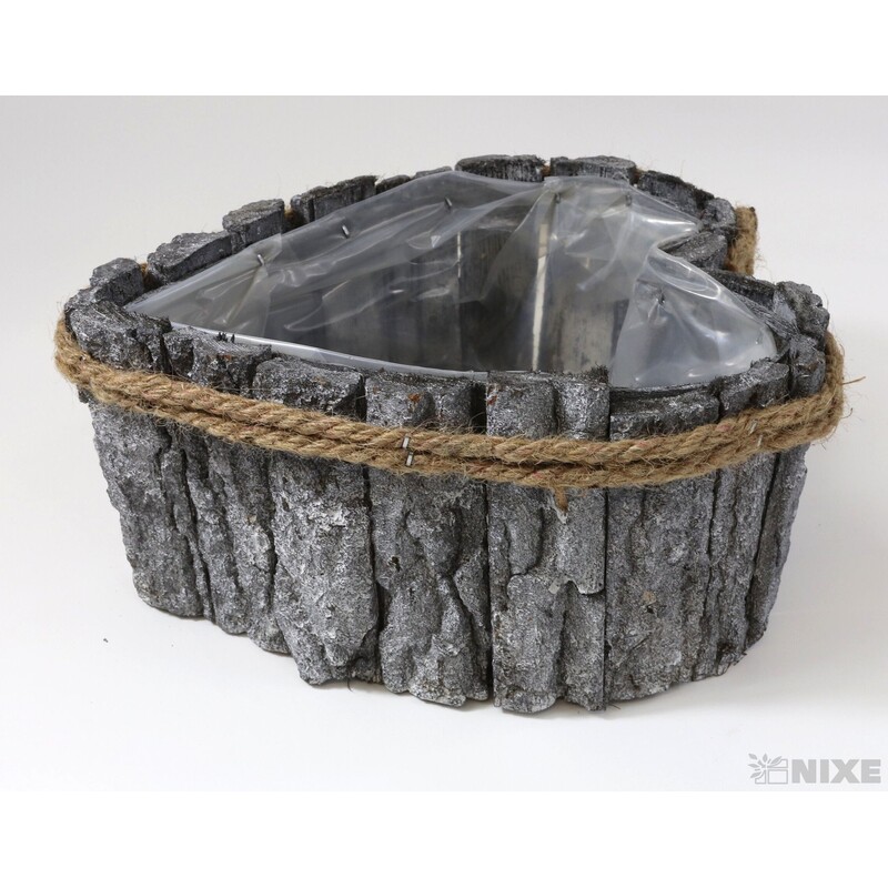 OBAL SRDCE 19x10cm*ŠEDÁ