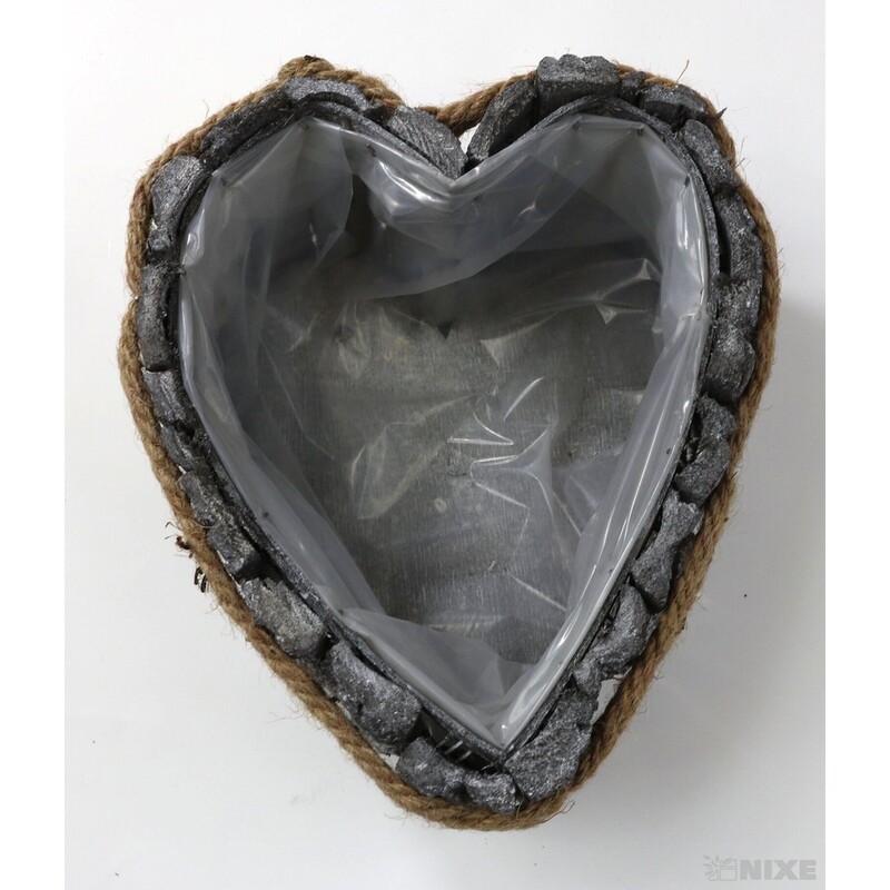 OBAL SRDCE 19x10cm*ŠEDÁ