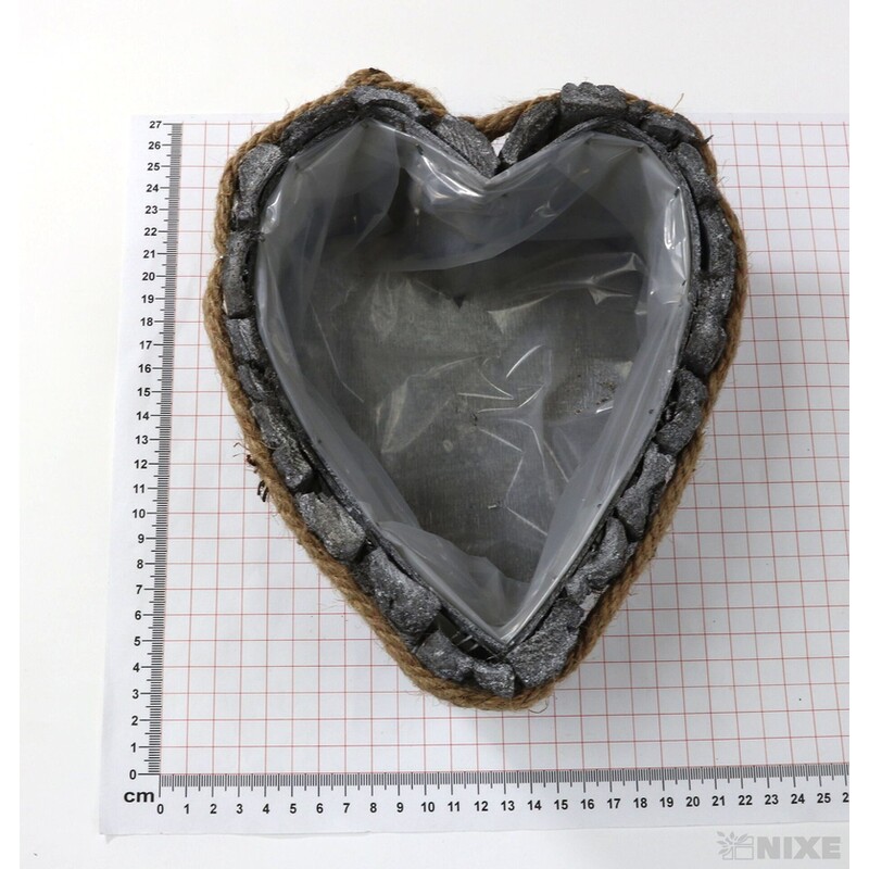 OBAL SRDCE 19x10cm*ŠEDÁ