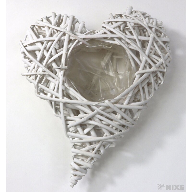 OBAL SRDCE PROUTÍ 22x28x05cm*BÍLÁ