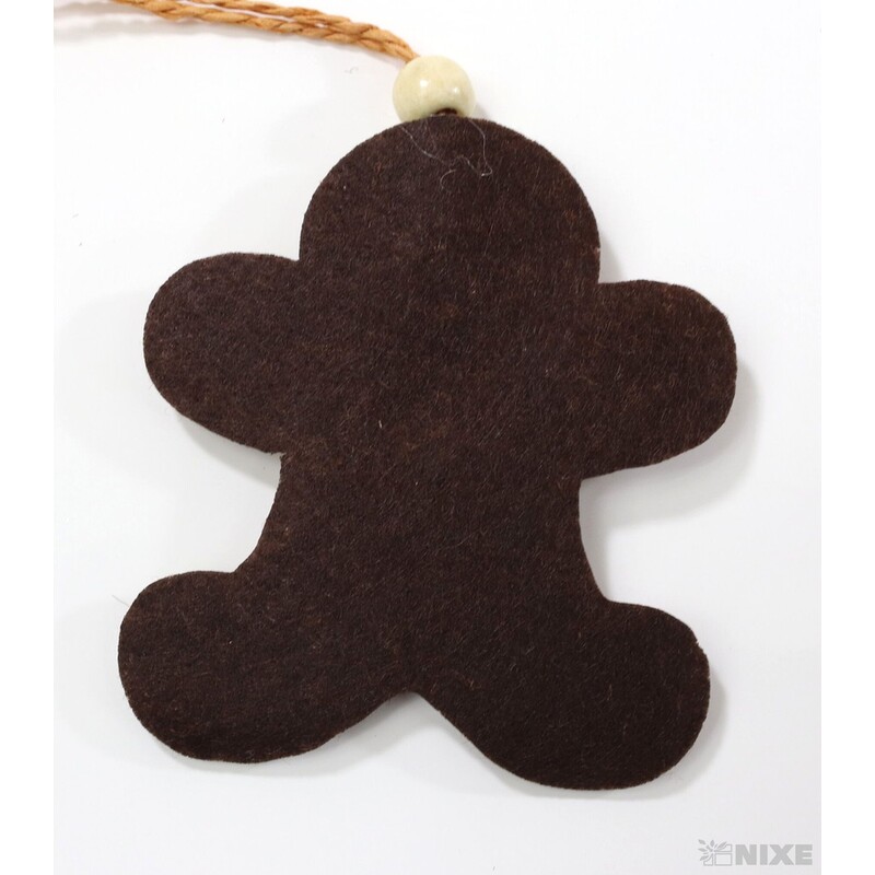 ZÁVĚS PERNÍČEK PANÁČEK 7cm 4ks*HNĚDÁ