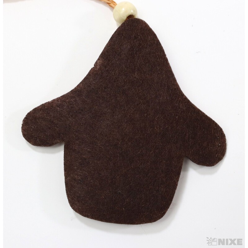 ZÁVĚS PERNÍČEK DOMEK 8,5cm 4ks*HNĚDÁ